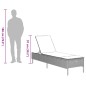 vidaXL Sonnenliege mit Auflage Beige Poly Rattan vidaXL Sonnenliege mit Auflage Beige Poly Rattan