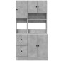vidaXL Küchenschrank Betongrau 95x50x180 cm Holzwerkstoff vidaXL Küchenschrank Betongrau 95x50x180 cm Holzwerkstoff
