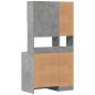 vidaXL Küchenschrank Betongrau 95x50x180 cm Holzwerkstoff vidaXL Küchenschrank Betongrau 95x50x180 cm Holzwerkstoff