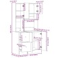 vidaXL Küchenschrank Betongrau 95x50x180 cm Holzwerkstoff vidaXL Küchenschrank Betongrau 95x50x180 cm Holzwerkstoff
