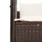 vidaXL Doppel-Sonnenliege mit Dach und Vorhängen Braun Poly Rattan vidaXL Doppel-Sonnenliege mit Dach und Vorhängen Braun Poly Rattan
