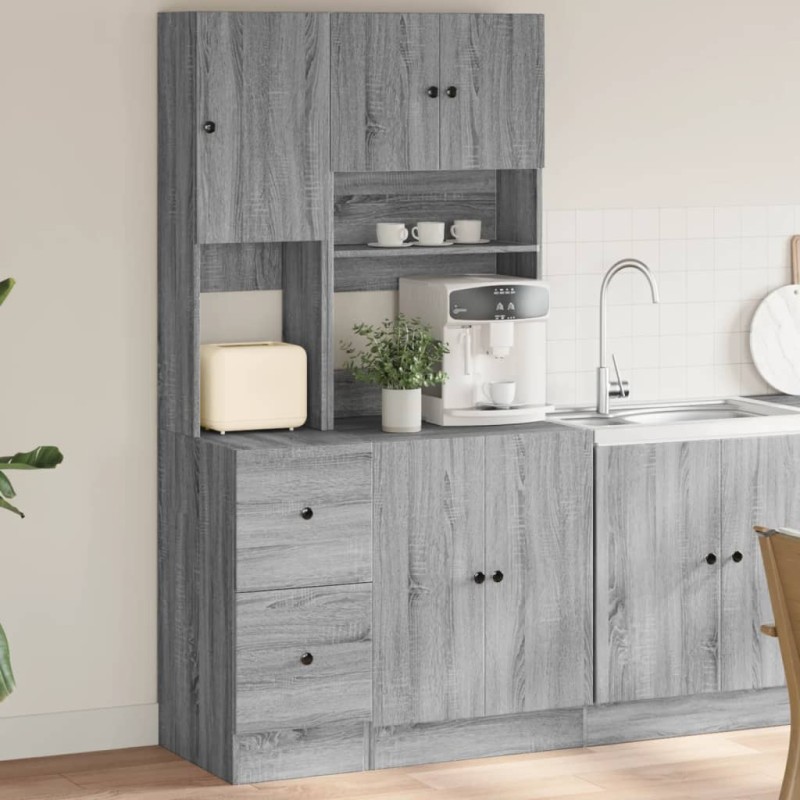vidaXL Küchenschrank Grau Sonoma 95x50x180 cm Holzwerkstoff vidaXL Küchenschrank Grau Sonoma 95x50x180 cm Holzwerkstoff