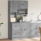 vidaXL Küchenschrank Grau Sonoma 95x50x180 cm Holzwerkstoff vidaXL Küchenschrank Grau Sonoma 95x50x180 cm Holzwerkstoff