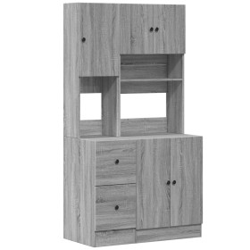 vidaXL Küchenschrank Grau Sonoma 95x50x180 cm Holzwerkstoff