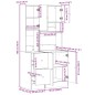 vidaXL Küchenschrank Grau Sonoma 95x50x180 cm Holzwerkstoff vidaXL Küchenschrank Grau Sonoma 95x50x180 cm Holzwerkstoff