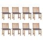 Gartenstühle 8 Stk. mit Kissen Massivholz Teak Gartenstühle 8 Stk. mit Kissen Massivholz Teak