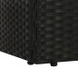 vidaXL Outdoor-Lounge-Bett mit Polster & Kissen Poly Rattan Schwarz vidaXL Outdoor-Lounge-Bett mit Polster & Kissen Poly Rattan Schwarz