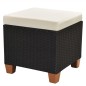 vidaXL 7-tlg. Garten-Lounge-Set mit Auflagen Poly Rattan Schwarz vidaXL 7-tlg. Garten-Lounge-Set mit Auflagen Poly Rattan Schwarz
