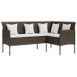 vidaXL 5-tlg. Sofagarnitur in L-Form mit Kissen Poly Rattan Braun vidaXL 5-tlg. Sofagarnitur in L-Form mit Kissen Poly Rattan Braun