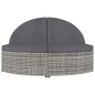 vidaXL Doppel-Sonnenliege mit Kissen Poly Rattan Grau vidaXL Doppel-Sonnenliege mit Kissen Poly Rattan Grau