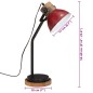 vidaXL Schreibtischlampe 25 W Rot 18x18x60 cm E27 vidaXL Schreibtischlampe 25 W Rot 18x18x60 cm E27