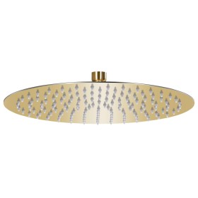 vidaXL Regenbrause Edelstahl 30 cm Rund Golden