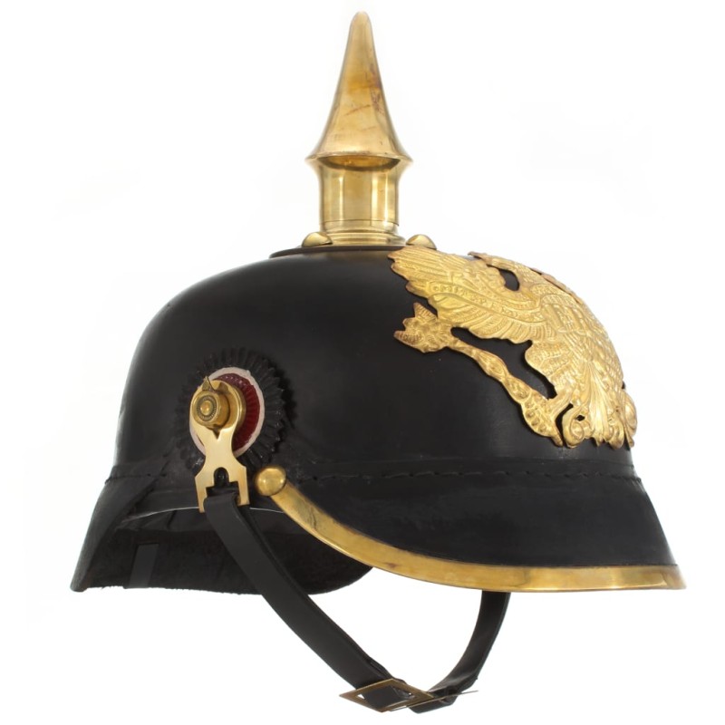 vidaXL Preußische Pickelhaube Antik Replik für LARP Schwarz Stahl vidaXL Preußische Pickelhaube Antik Replik für LARP Schwarz Stahl