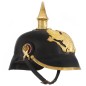 vidaXL Preußische Pickelhaube Antik Replik für LARP Schwarz Stahl vidaXL Preußische Pickelhaube Antik Replik für LARP Schwarz Stahl