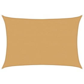vidaXL Sonnensegel 160 g/m² Rechteckig Sandfarben 4x6 m HDPE