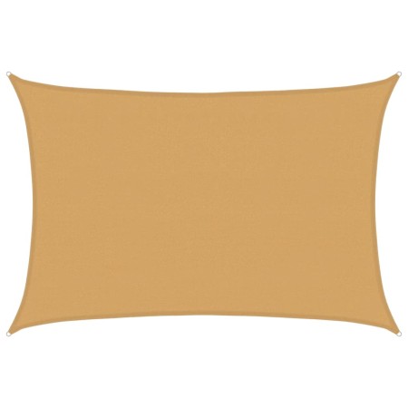 vidaXL Sonnensegel 160 g/m² Rechteckig Sandfarben 4x6 m HDPE