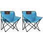 vidaXL Campingstühle 2 Stk. mit Tasche Klappbar Hellblau vidaXL Campingstühle 2 Stk. mit Tasche Klappbar Hellblau