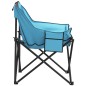 vidaXL Campingstühle 2 Stk. mit Tasche Klappbar Hellblau vidaXL Campingstühle 2 Stk. mit Tasche Klappbar Hellblau
