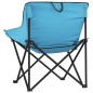 vidaXL Campingstühle 2 Stk. mit Tasche Klappbar Hellblau vidaXL Campingstühle 2 Stk. mit Tasche Klappbar Hellblau
