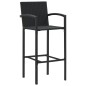 vidaXL 5-tlg. Gartenbar-Set Schwarz Massivholz Akazie und Poly Rattan vidaXL 5-tlg. Gartenbar-Set Schwarz Massivholz Akazie und Poly Rattan