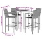vidaXL 5-tlg. Gartenbar-Set Schwarz Massivholz Akazie und Poly Rattan vidaXL 5-tlg. Gartenbar-Set Schwarz Massivholz Akazie und Poly Rattan