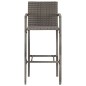 vidaXL 3-tlg. Gartenbar-Set Grau Massivholz Akazie und Poly Rattan vidaXL 3-tlg. Gartenbar-Set Grau Massivholz Akazie und Poly Rattan