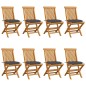 Gartenstühle mit Anthrazit Kissen 8 Stk. Massivholz Teak Gartenstühle mit Anthrazit Kissen 8 Stk. Massivholz Teak