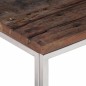 vidaXL Couchtisch Silbern Edelstahl und Massive Holzschwellen vidaXL Couchtisch Silbern Edelstahl und Massive Holzschwellen
