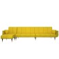 vidaXL Schlafsofa in L-Form Gelb 275x140x70 cm Samt vidaXL Schlafsofa in L-Form Gelb 275x140x70 cm Samt