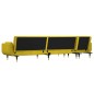 vidaXL Schlafsofa in L-Form Gelb 275x140x70 cm Samt vidaXL Schlafsofa in L-Form Gelb 275x140x70 cm Samt