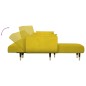 vidaXL Schlafsofa in L-Form Gelb 275x140x70 cm Samt vidaXL Schlafsofa in L-Form Gelb 275x140x70 cm Samt
