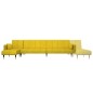 vidaXL Schlafsofa in L-Form Gelb 275x140x70 cm Samt vidaXL Schlafsofa in L-Form Gelb 275x140x70 cm Samt