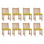Gartenstühle 8 Stk. mit Kissen Massivholz Teak Gartenstühle 8 Stk. mit Kissen Massivholz Teak