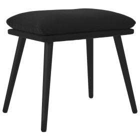 vidaXL Fußhocker Schwarz 45x29,5x35 cm Samt