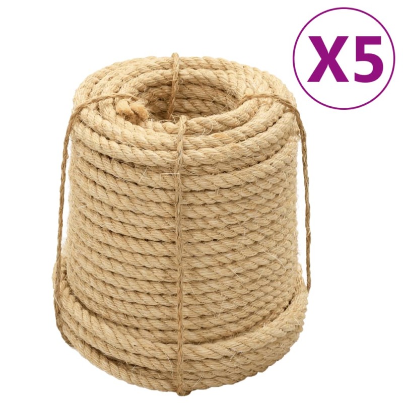 vidaXL Sisalseile 5 Stk. 16 mm 100 m vidaXL Sisalseile 5 Stk. 16 mm 100 m