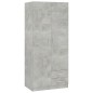 vidaXL Kleiderschrank Betongrau 80x52x180 cm Holzwerkstoff vidaXL Kleiderschrank Betongrau 80x52x180 cm Holzwerkstoff