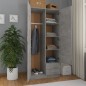 vidaXL Kleiderschrank Betongrau 80x52x180 cm Holzwerkstoff vidaXL Kleiderschrank Betongrau 80x52x180 cm Holzwerkstoff