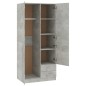 vidaXL Kleiderschrank Betongrau 80x52x180 cm Holzwerkstoff vidaXL Kleiderschrank Betongrau 80x52x180 cm Holzwerkstoff