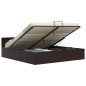 vidaXL Bett mit Bettkasten Hydraulisch LED Grau Kunstleder 180x200 cm vidaXL Bett mit Bettkasten Hydraulisch LED Grau Kunstleder 180x200 cm