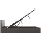 vidaXL Bett mit Bettkasten Hydraulisch LED Grau Kunstleder 180x200 cm vidaXL Bett mit Bettkasten Hydraulisch LED Grau Kunstleder 180x200 cm