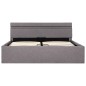 vidaXL Bett mit Bettkasten Hydraulisch mit LED Taupe Stoff 120x200 cm vidaXL Bett mit Bettkasten Hydraulisch mit LED Taupe Stoff 120x200 cm