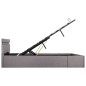vidaXL Bett mit Bettkasten Hydraulisch mit LED Taupe Stoff 120x200 cm vidaXL Bett mit Bettkasten Hydraulisch mit LED Taupe Stoff 120x200 cm