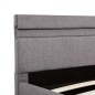 vidaXL Bett mit Bettkasten Hydraulisch mit LED Taupe Stoff 120x200 cm vidaXL Bett mit Bettkasten Hydraulisch mit LED Taupe Stoff 120x200 cm