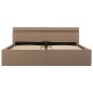 vidaXL Stauraumbett mit LED Cappuccino-Braun Kunstleder 160×200cm vidaXL Stauraumbett mit LED Cappuccino-Braun Kunstleder 160×200cm