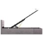 vidaXL Stauraumbett Hydraulisch Taupe Stoff 100×200 cm vidaXL Stauraumbett Hydraulisch Taupe Stoff 100×200 cm