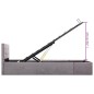 vidaXL Stauraumbett Hydraulisch Taupe Stoff 100×200 cm vidaXL Stauraumbett Hydraulisch Taupe Stoff 100×200 cm