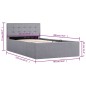 vidaXL Stauraumbett Hydraulisch Hellgrau Stoff 90×200 cm vidaXL Stauraumbett Hydraulisch Hellgrau Stoff 90×200 cm