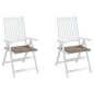 vidaXL Gartenstuhl-Kissen 2 Stk. Taupe 50x50x3 cm Oxford-Gewebe vidaXL Gartenstuhl-Kissen 2 Stk. Taupe 50x50x3 cm Oxford-Gewebe