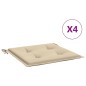 vidaXL Gartenstuhl-Kissen 4 Stk. Beige 40x40x3 cm Oxford-Gewebe vidaXL Gartenstuhl-Kissen 4 Stk. Beige 40x40x3 cm Oxford-Gewebe