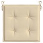 vidaXL Gartenstuhl-Kissen 4 Stk. Beige 40x40x3 cm Oxford-Gewebe vidaXL Gartenstuhl-Kissen 4 Stk. Beige 40x40x3 cm Oxford-Gewebe